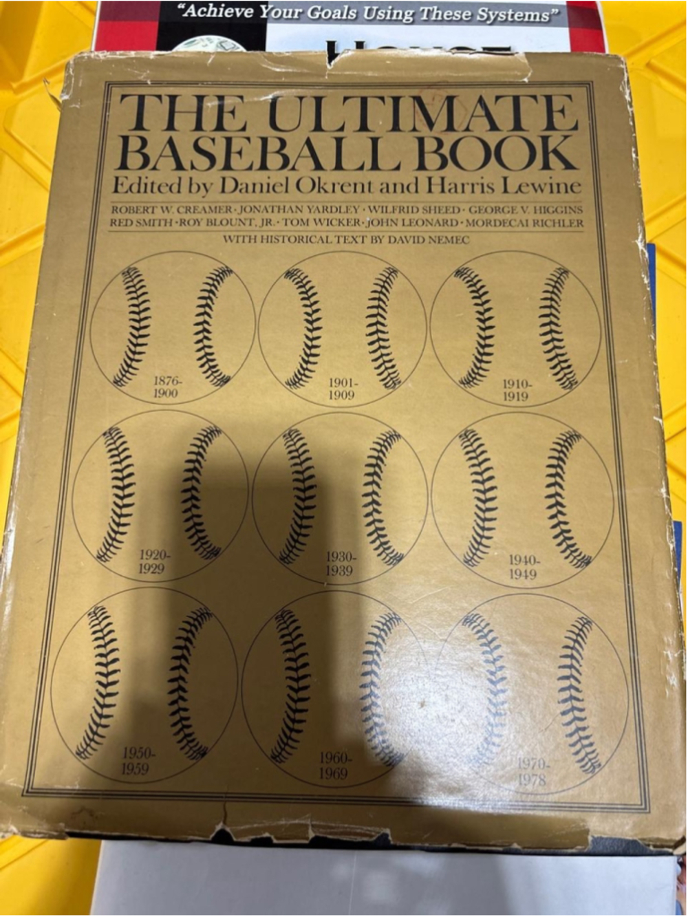 The Ultimate Baseball Book by Daniel Okrent, Hardcover Coffee Table Book #E49